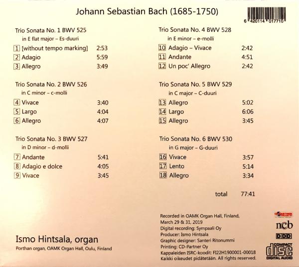 Ismocd Bach Six Trio Sonatas 20€ - Varastossa